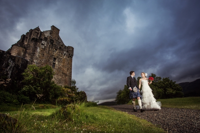 A couple photograph taken at a wedding in Skye by Jonathan Addie, an Aberdeen based wedding photographer