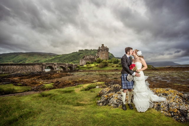 A couple photograph taken at a wedding in Skye by Jonathan Addie, an Aberdeen based wedding photographer