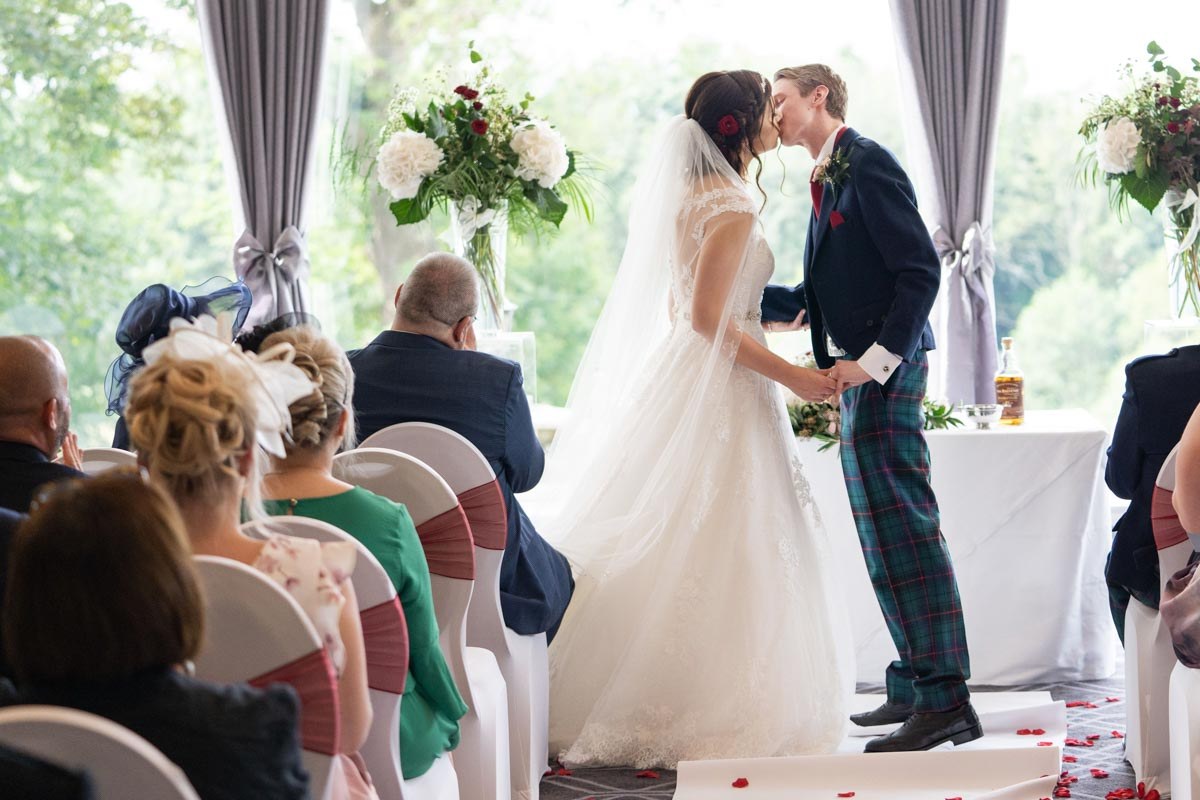 Wedding couple at Ardoe House Hotel Aberdeen Aberdeenshire