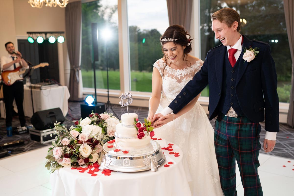 Wedding couple at Ardoe House Hotel Aberdeen Aberdeenshire