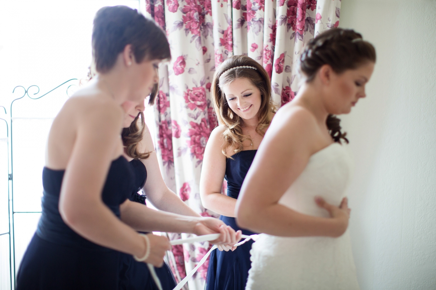 Bridal preparation photograph taken at a wedding in Aberdeen by Jonathan Addie, an Aberdeen based wedding photographer