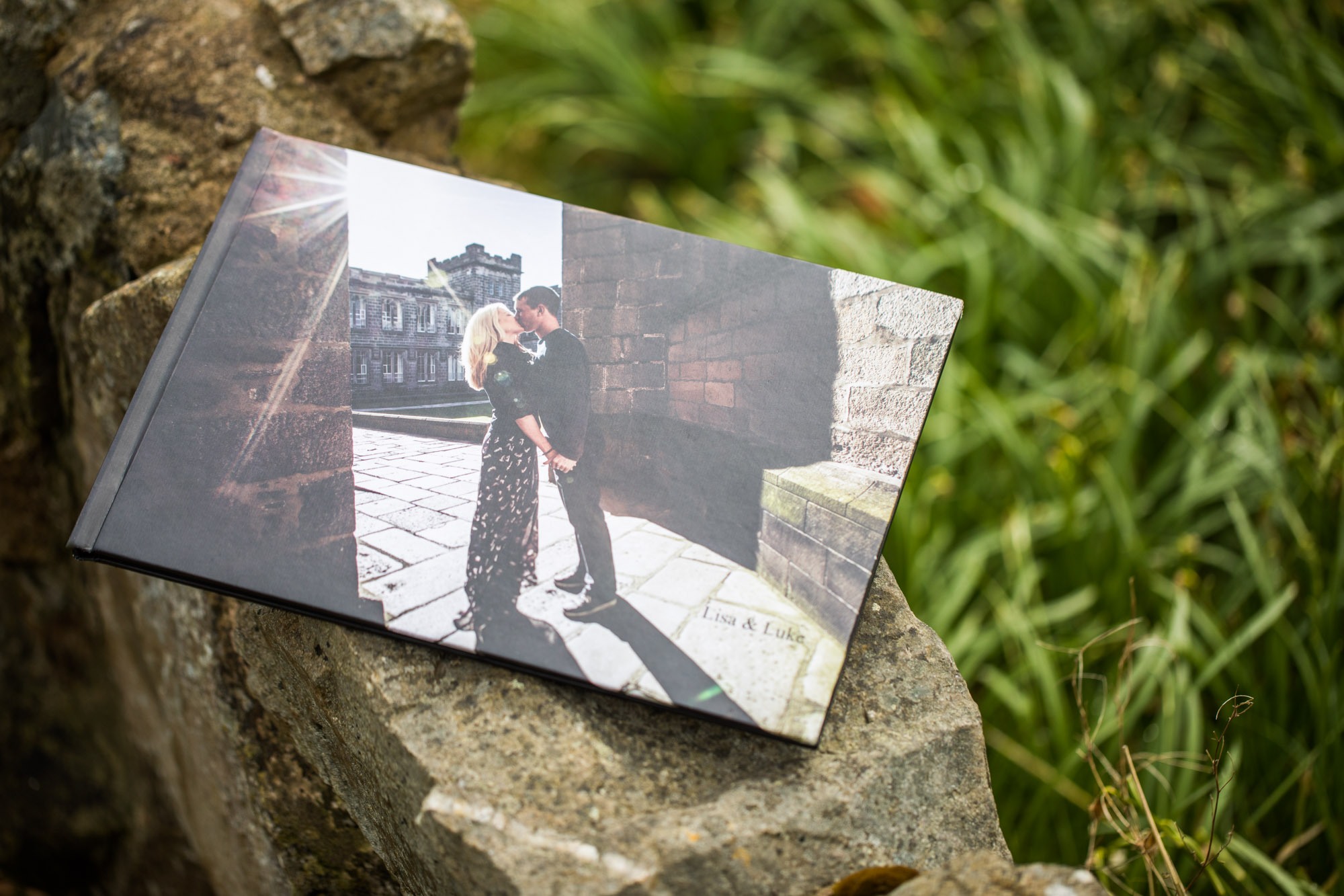 An example of a wedding album by Jonathan Addie, an Aberdeen based wedding photographer.